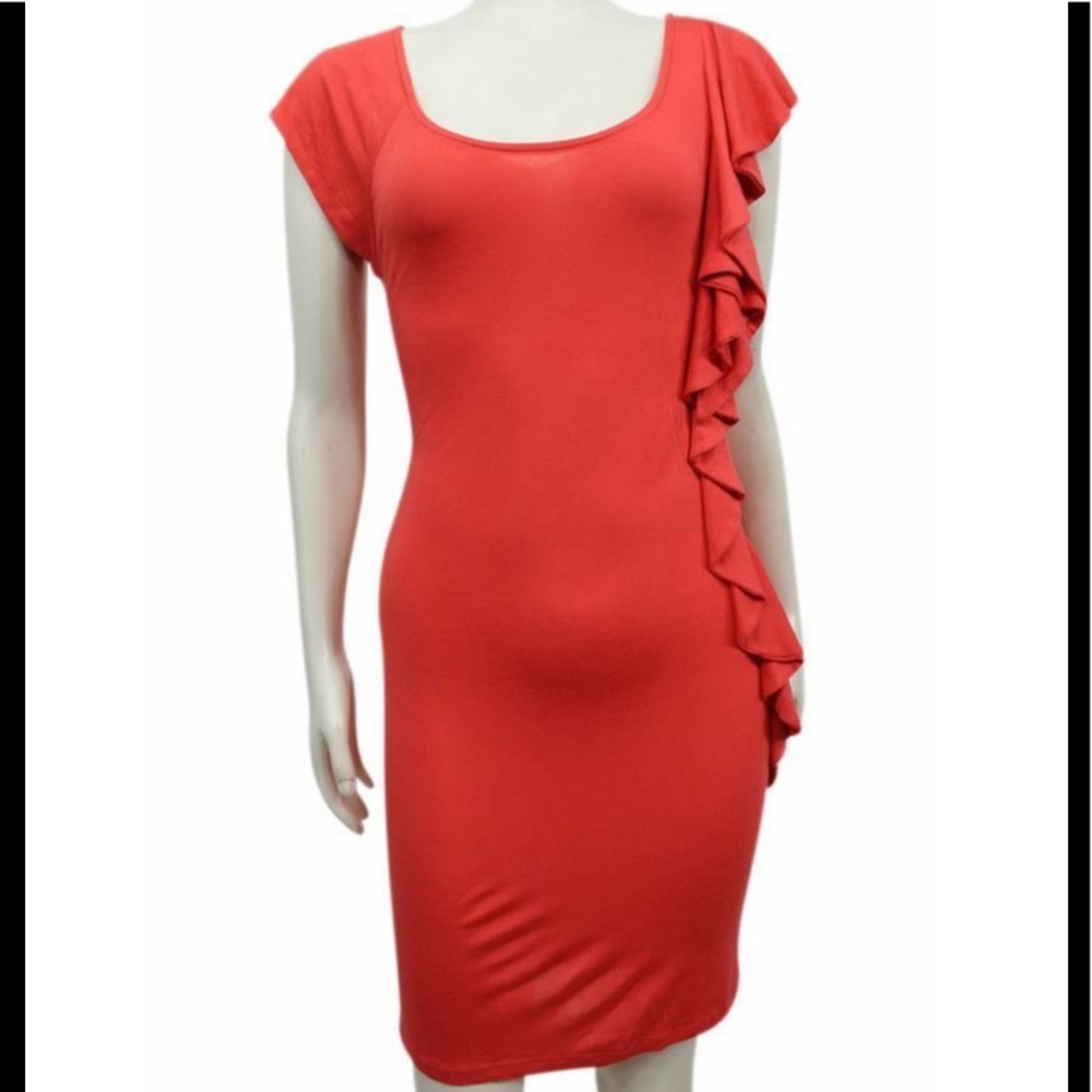 Ella Moss Monaco Side Ruffle Cap Sleeve Dress